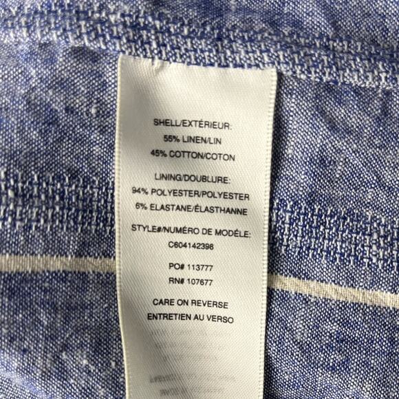 Alice + Olivia Lucie Striped Chambray Strapless Wide Leg Jumpsuit - Picture 12 of 13